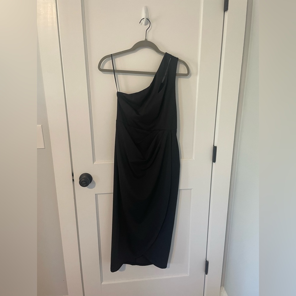 Black one shoulder dress